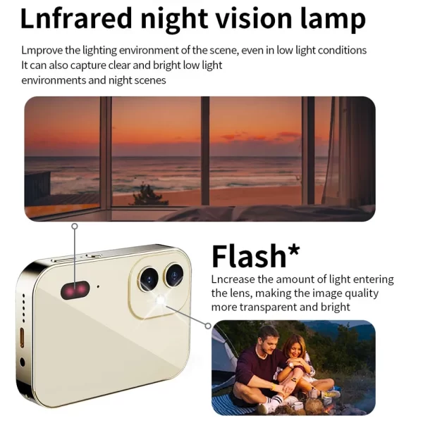 D6 3-Lens Touch Screen Pocket Camcorder
